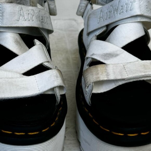 Dr. Martens Kimber Platform Sandals Straps AirWair Lightweight White 8 Shoe Soft - Picture 14 of 16